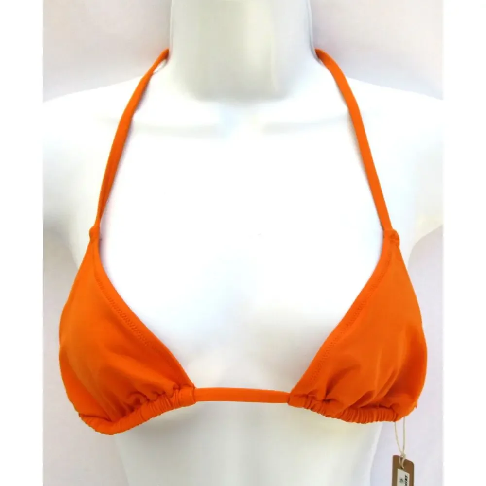 Nwt SKIMS Signature Swim Triangle Bikini Top Tangerine Size S